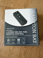 Hampton Bay UNIVERSAL 3-Speed Ceiling Fan Remote Control Open Box 1005 521 941