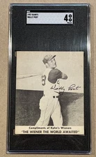 1957 Kahn’s Baseball Wally Post Cincinnati Reds SGC 4 VG/EX