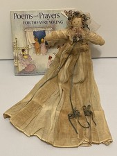 New Cajun Sunday Church Doll Handmade Tea Stained Muslin Cloth 16" NWT + Book