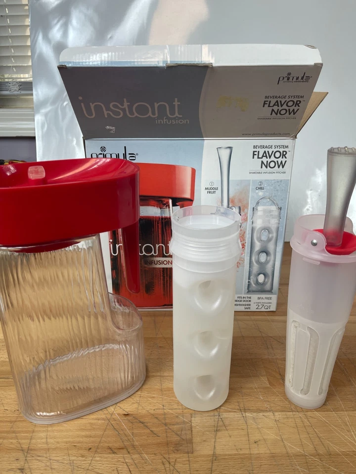 Primula Flavor Now Instant Infusion Pitcher 2.7QT Red BPA Free MyBev System - Image 4 of 4