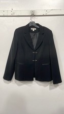 Dress Barn Womens Black Long Sleeve Pockets Notch Lapel Suit Blazer Size 12
