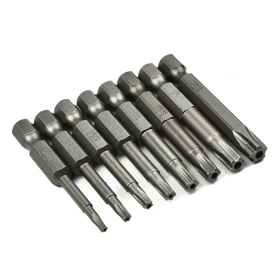 Practical Bit T8/T10/T15/T20/T25/T27/T30/T40 8 Pcs Alloy Steel Five-point - Image 4 of 4