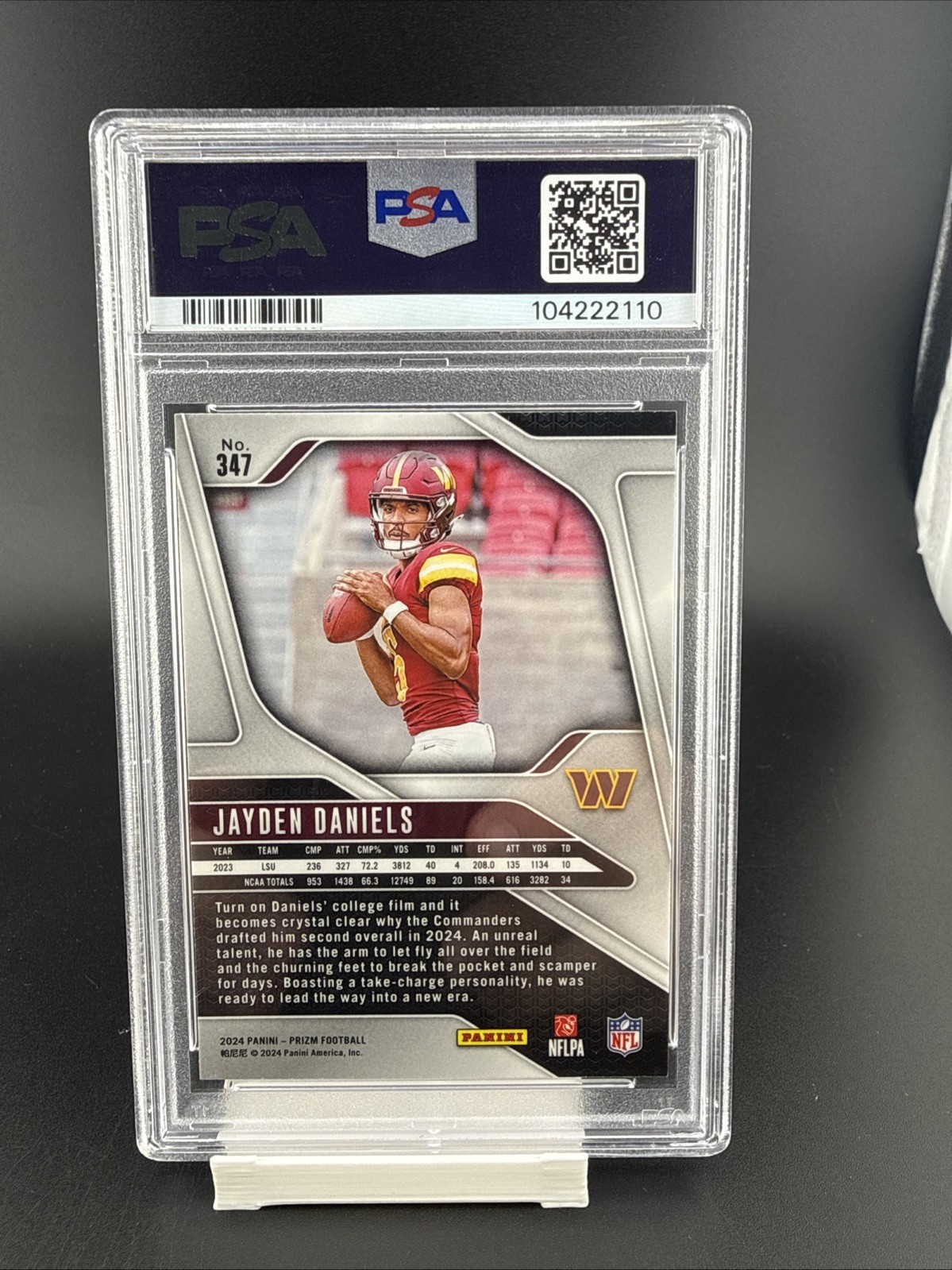 2024 Panini Prizm - Rookies Jayden Daniels #347 (RC) PSA 9! view 2