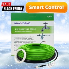 MAXKOSKO 120V Water Pipe Heat Tape for Pipe Freeze Protection , Self-Regulating