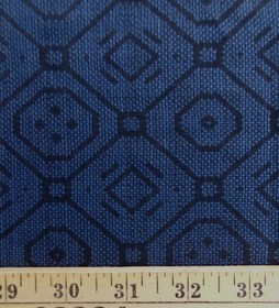 Vintage Kimono Fabric Dorozome Tortoiseshell Grid Silk Sashiko Craft