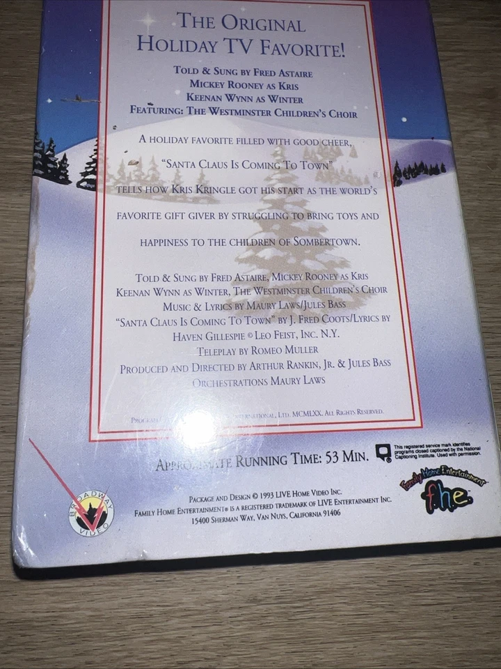 SANTA CLAUS IS COMING TO TOWN VHS 1993 Brand New - Image 3 of 4