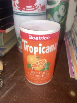 Rare Vintage 1980's Tropicana Orange Juice Frozen Concentrate Empty Package