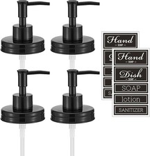 Regular Mouth Plastic Mason Jar Soap Dispenser Pumps Lids- Rust-Proof Mason