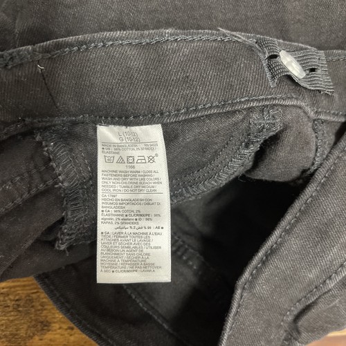 Old Navy Black Skinny Jeans- Girl's Size Large (10-12) Adjustable Waistband - Picture 5 of 6