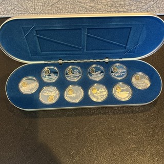 1990 Canada $20 Dollar X 10 Silver Aviation Collectible Coin Set