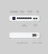 Ubiquiti UniFi USW Pro 8 PoE L2 Managed Switch 8x GbE RJ-45 2x 10G SFP