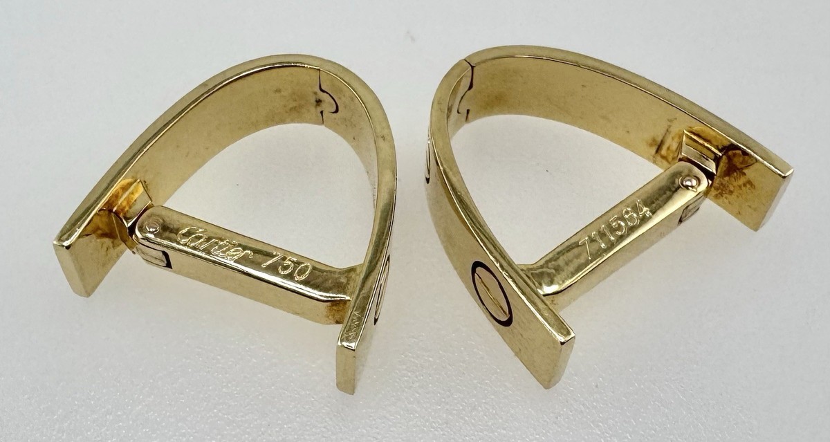 Vintage Cartier 18k Gold Love Cufflinks-Rare-Original Case | eBay