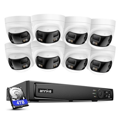 ANNKE 8MP POE Überwachungskamera 12MP NVR 2-Wege-Audio Farbnachtsicht Dual-Lens