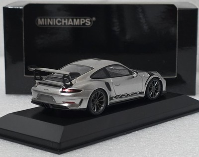 【希少1536台限定】MINICHAMPS  3-Series シルバー Porsche 911 GT3 RS in Raw Silver English Magazine Version 1:64 by
