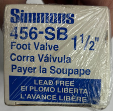 SIMMONS 456-SB FOOT VALVE 1-1/2" 456SB VALVE MADE IN USA🔔
