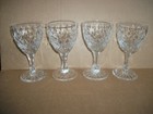 Set of 4 Vintage Royal Brierley Cut Lead Crystal Wine Glasses / Goblets