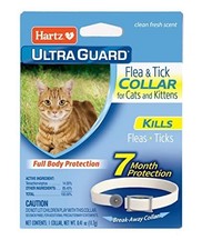 Hartz UltraGuard Cat Flea Tick Collar 7 Month Water Resistant Breakaway White
