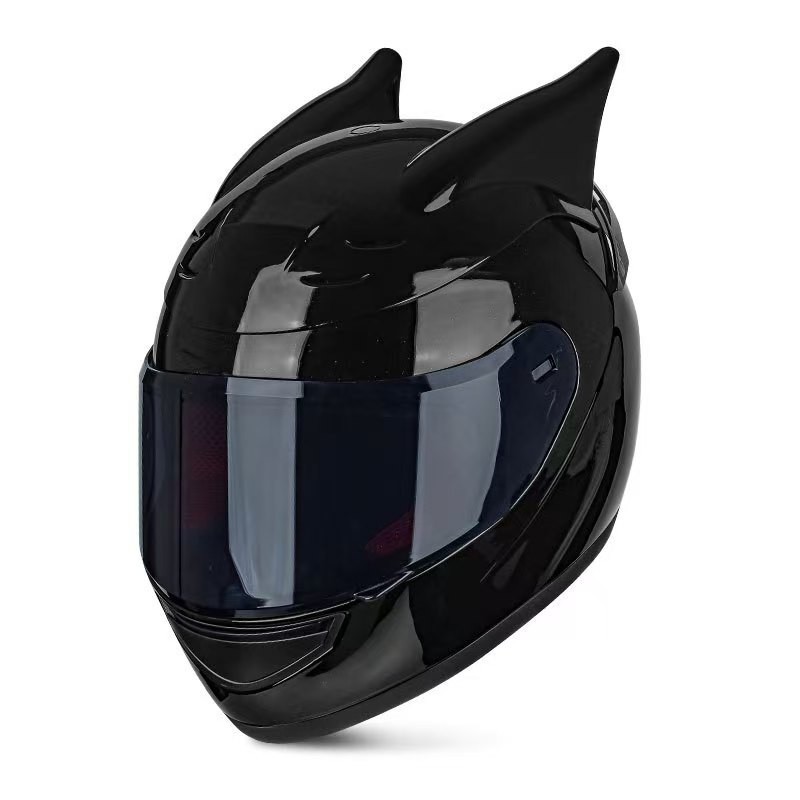 Motorcycle Full Face Helmet Adult Motorbike Helmets Black DOT With Dragon Horn | eBay Motorcycle Full Face Helmet Adult Motorbike Helmets Black DOT With Dragon Horn | eBay
