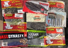 46 Packs Of Soft Plastic Bait:  Zoom, Yum, Big Bite Baits, Plus Bulk Plastics
