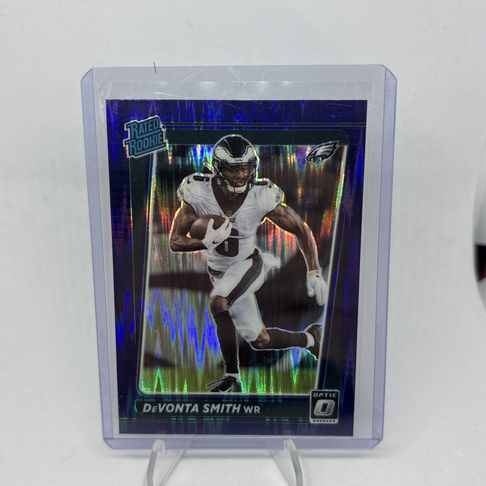 Panini 2021 Donruss Optic Purple Shock Prizm DeVonta Smith Eagles #205 Rookie