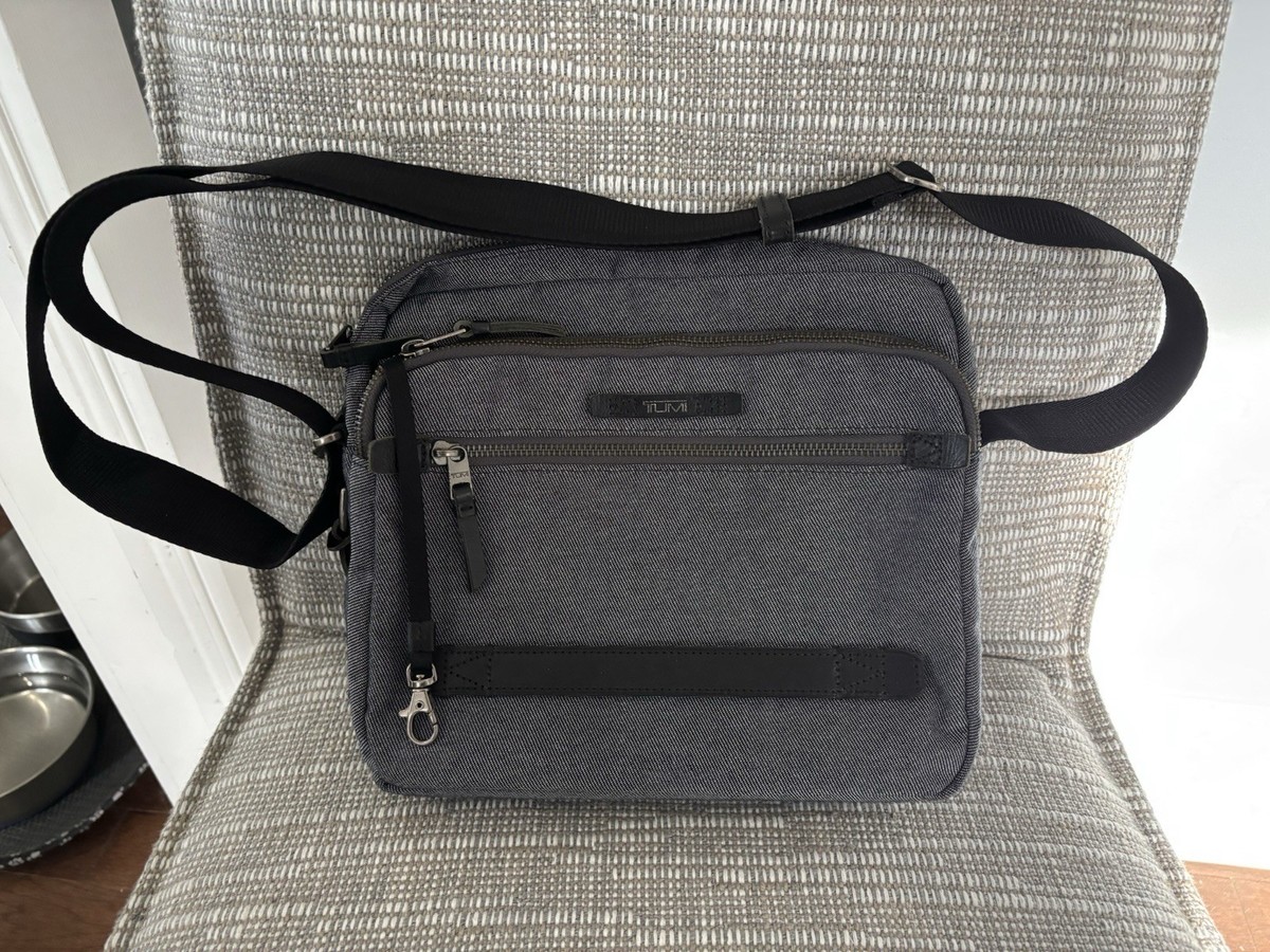 TUMI Tumi Dalston Clifton Crossbody Masonry Grey and Leather | eBay