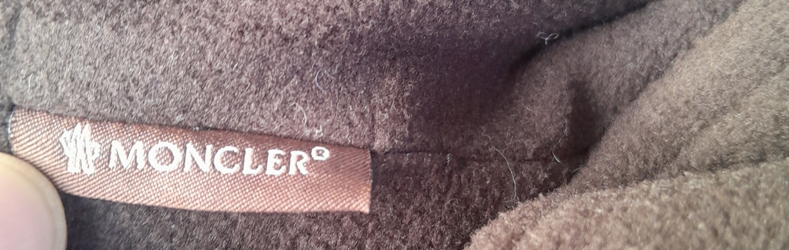 Vintage Moncler Fleece Jacket Women’s Size L Brown Full Zip Lampo Zipper Romania thumbnail 12