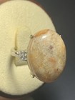 Natural Silicified Coral Fossil Flower Agate Ring/ Adjustable — photo 7