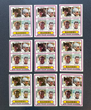 Nine (9) count lot of 1980 Topps #468 Raiders Team Leaders - Lester Hayes
