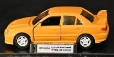 Mitsubishi Lancer GSR Evolution III Yellow 1:43 Diecast MTECH Epoch Co. in box