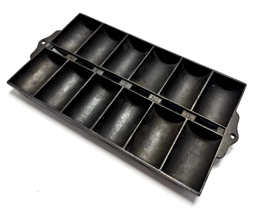 Antique Griswold Cast Iron French Roll Pan #11 New England Style Mini Breads