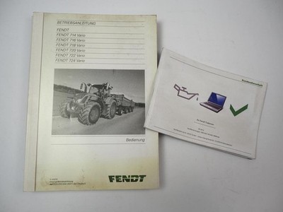 2012 Fendt 714 716 718 720 722 724 Vario Tractor Owners Manual Operation