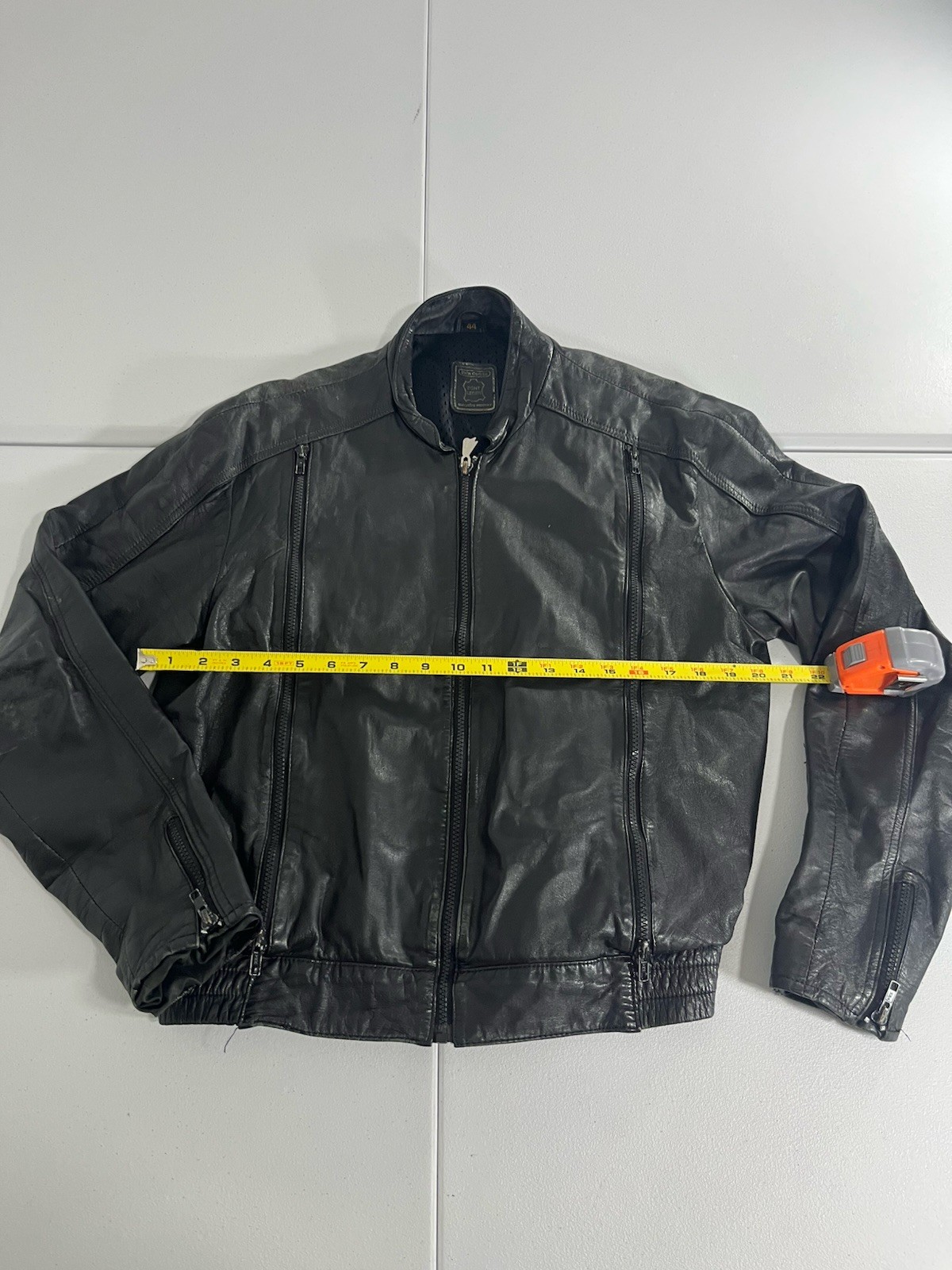 echt leder leather jacket Black Multiple Zippers … - image 3