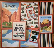 Premade Scrapbook Page/ Card Making/Mat Set: 10 pieces: Zion National Park