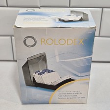 NEW Rolodex Black Covered Petit Card File 250 Cards 67094 Free Shipping 
