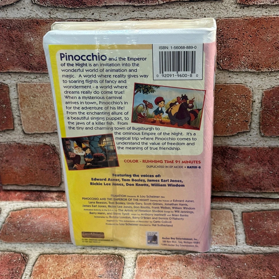 Pinocchio And The Emperor Of The Night VHS Sealed 1987 Filmation Animated - Image 2 of 4