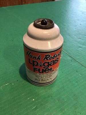 VTG HANK ROBERTS LP GAS FUEL CANISTER * EMPTY * DISPLAY CAN Stoves & Lanterns