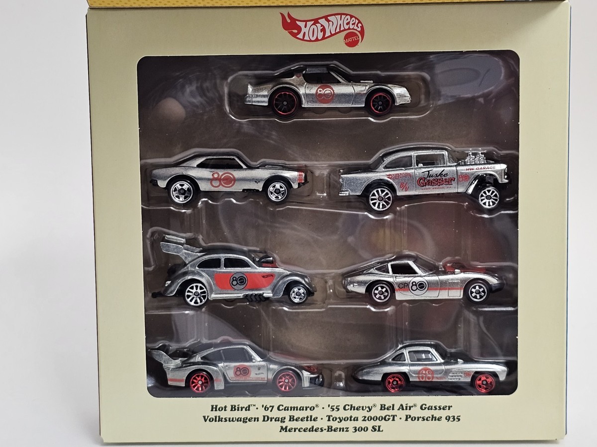 2025 Hot Wheels Replay Classics Mattel 80th Anniversary ZAMAC Box