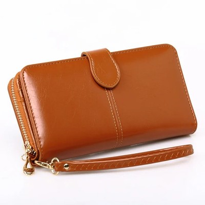 Womens PU Leather Zip Around Long Wallet Credit Card Cash Phone Holder Lot Of 5
