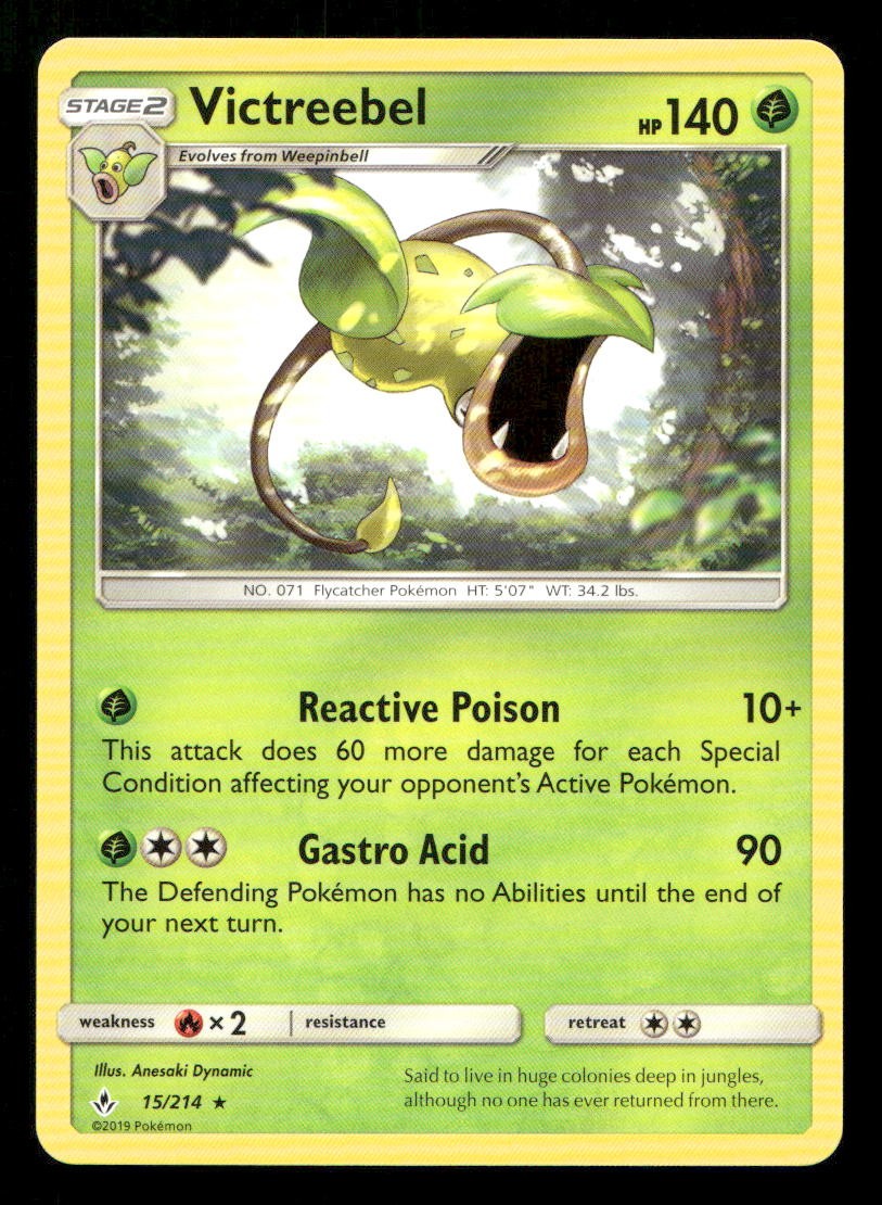 Victreebel 15/214 Unbroken Bonds LP Pokemon