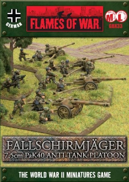Fallschirmjager Pak40 Anti-Tank Platoon 15mm WWII German GBX33 FJ Glider Para