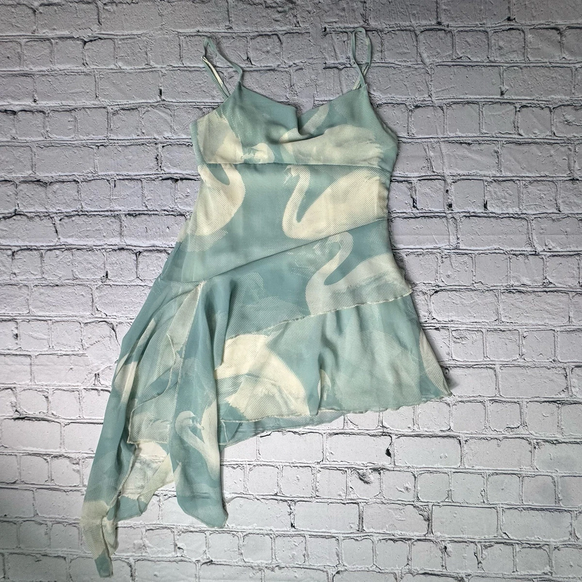 kimchi blue angie chiffon asymmetrical mini dress Dresses S for sale SAGE-GREEN