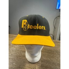 VTG 90s New Era Pittsburgh Steelers Pro Model SnapBack Hat Made in USA!