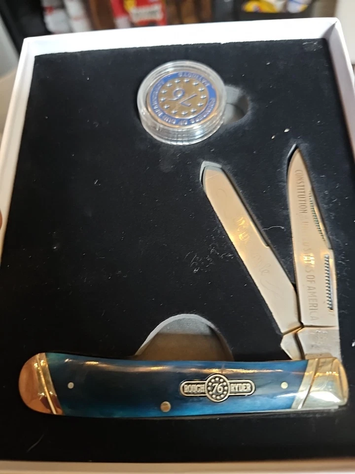 Rough Rider Patriots Democracy Founder Pocket Knife with Collector's Coin Set - Image 4 of 4