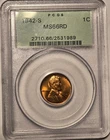 1942-S LINCOLN WHEAT CENT 1¢ Coin, PCGS Certified MS-66RD Vintage Slab