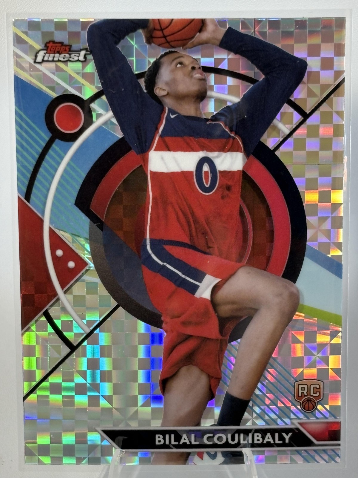 2023-24 Finest #87 Bilal Coulibaly Checkerboard Refractors