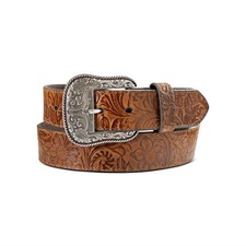 Ariat Floral Embossed Brown - Accessories Belt Ladies - A1568702