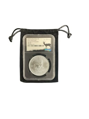 2018 SOUTH AFRICA Krugerrand NGC MS70 .999 Silver FIRST DAY OF PRODUCTION Metal