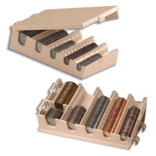 Clamshell Coin Holder Storage Box - Coin Sorter - Small  Portable - Durable ...
