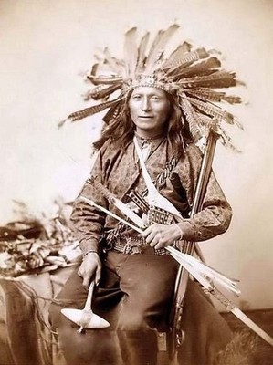 OGLALA SIOUX INDIAN LITTLE IN HEADDRESS 8.5x11 LUSTER PHOTO PRINT