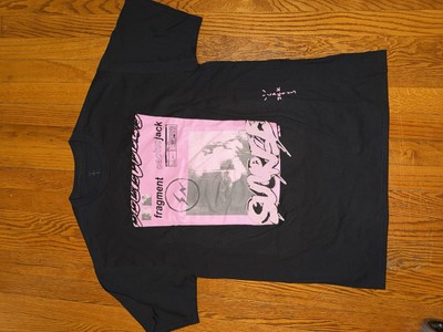 Travis Scott Cactus Jack Fragment Pink Sunrise Tee Black Size L 
